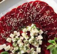 Карпачо из запеченной свеклы с домашним сыром